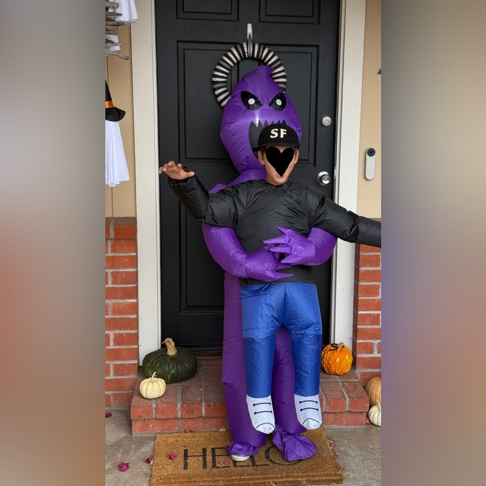 Inflatable Halloween Costume Purple Ghoul
